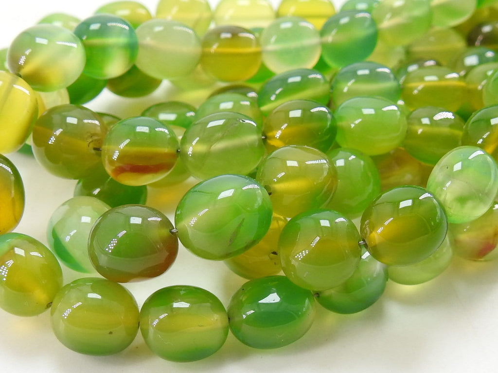 Green Chalcedony Smooth Tumble Nugget/16Inches 6To8MM Long/Wholesaler/Supplies/New Arrival/Natural Stone/PME-CY2