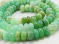 Natural Chrysoprase Smooth Roundelle Beads 8mm, 9 Inch Strand, Genuine Green Gemstone for Jewelry Making, Wholesale Supplies, New Arrival