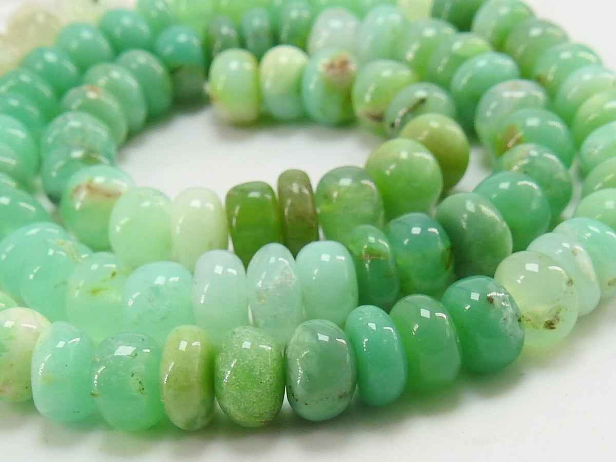 Natural Chrysoprase Smooth Roundelle Beads 8mm, 9 Inch Strand, Genuine Green Gemstone for Jewelry Making, Wholesale Supplies, New Arrival