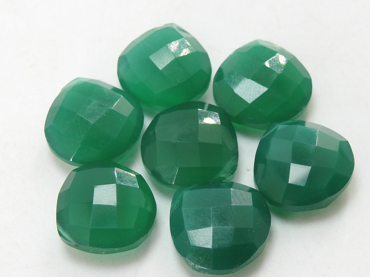 Chalcedony Faceted Heart Shape Teardrop Matched Pair 2Piece 11X11MM Wholesaler Supplies Gemstone Jewelry Making Loose Earring Bead Craft