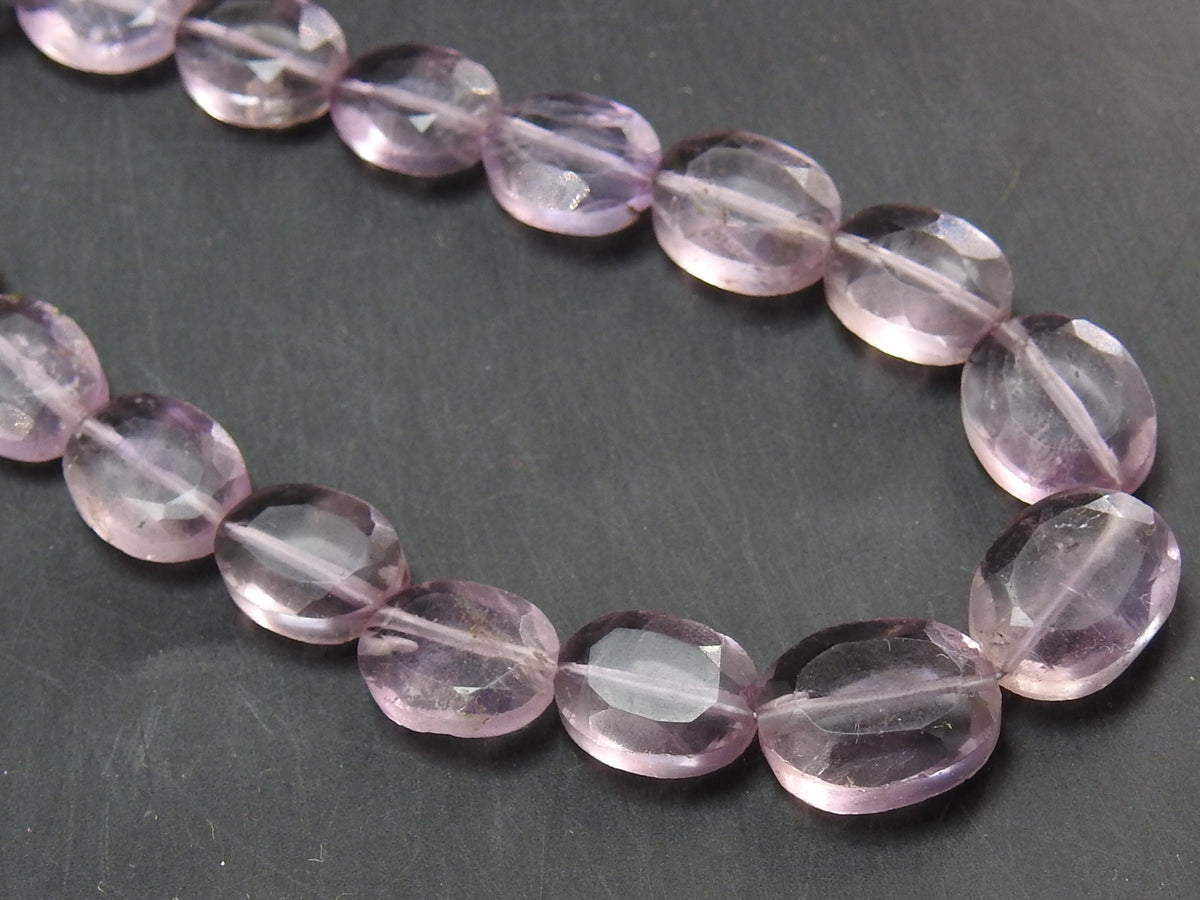 Pink Amethyst Tumble Bead-Faceted Stone-Oval Shape-16Inches 10X8To7X5MM Approx-Wholesaler Supplies-New Arrival-Natural Gemstone PME-TU1