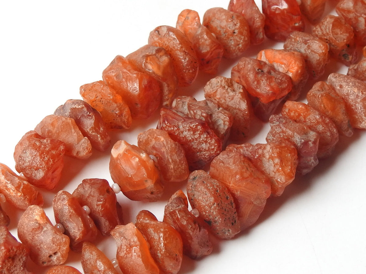 Carnelian Natural Rough Bead Strand 8Inch 15To10MM Wholesaler Supplies New Arrival Stone Jewelry Making Component R2