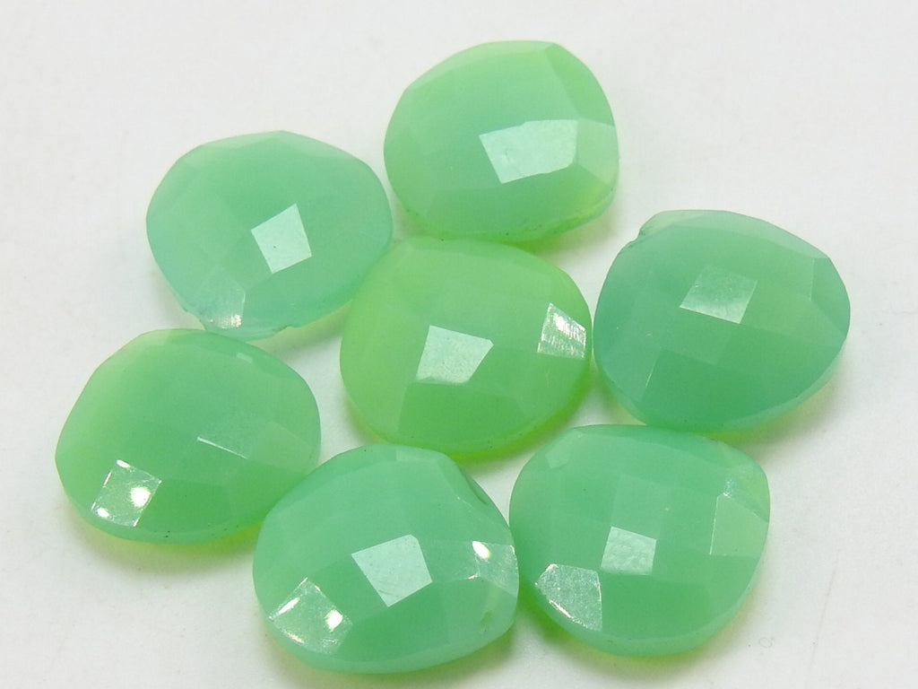 Chalcedony Faceted Heart Shape Teardrop Matched Pair 2Piece 11X11MM Wholesaler Supplies Gemstone Jewelry Making Loose Earring Bead Craft