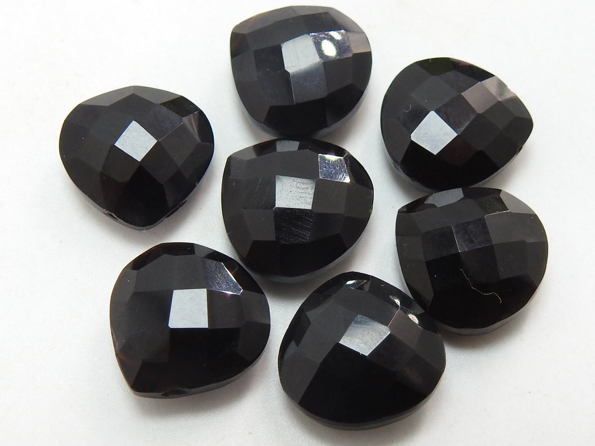 Chalcedony Faceted Heart Shape Teardrop Matched Pair 2Piece 11X11MM Wholesaler Supplies Gemstone Jewelry Making Loose Earring Bead Craft