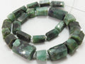 Natural Emerald Faceted Crystal Tumble Nuggets 12-8mm Loose Gemstone Beads 10 Inch Strand Luxury Precious Jewelry Making Supplies TU1