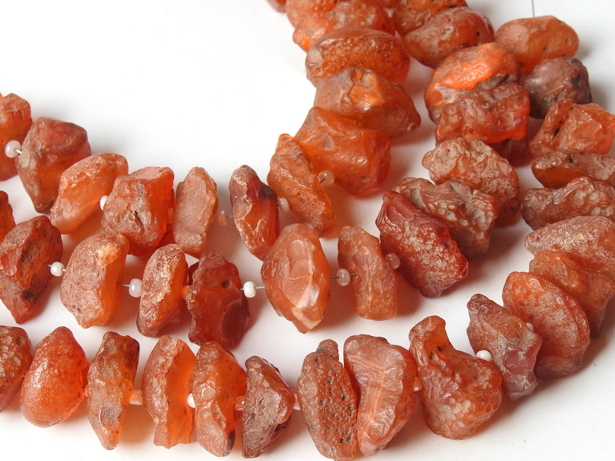 Carnelian Natural Rough Bead Strand 8Inch 15To10MM Wholesaler Supplies New Arrival Stone Jewelry Making Component R2