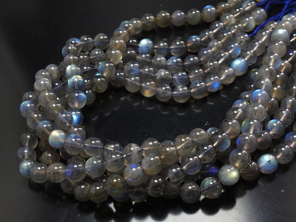 Labradorite Multi Flashy Smooth Sphere Ball Round Bead 16Inches Strand 8MM For Making Jewelry Natural Stone PME-B5