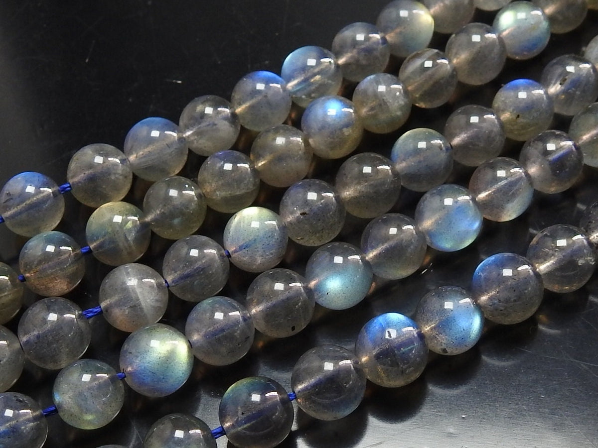 Labradorite Multi Flashy Smooth Sphere Ball Round Bead 16Inches Strand 8MM For Making Jewelry Natural Stone PME-B5