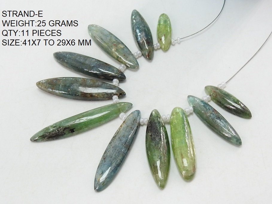 Natural Green Kyanite Smooth Fancy Shape Cabochon Briolette Loose Gemstone For Making Jewelry BR9