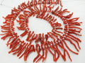 Red Coral Natural Polished Rough Stick 16Inch Strand 5X2To25X2MM Approx For Making Jewelry Loose Raw Stone Wholesaler Supplies WM-CR1