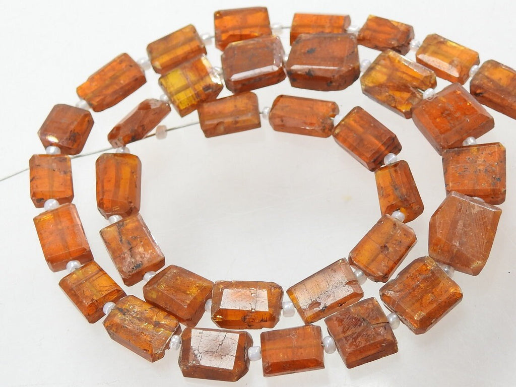 Natural Orange Kyanite Faceted Tumble Nugget Beads 16 Inch Strand Jewelry Making Supplies TU1