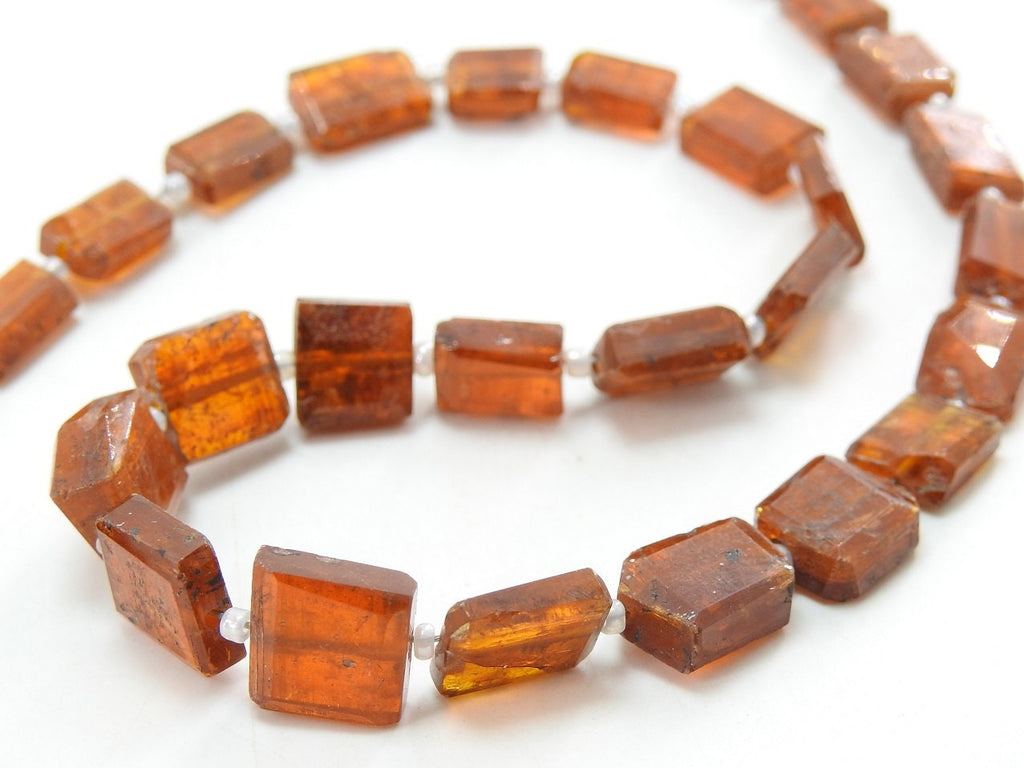 Natural Orange Kyanite Faceted Tumble Nugget Beads 16 Inch Strand Jewelry Making Supplies TU1