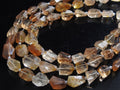 Imperial Topaz Faceted Nugget Beads, Natural Golden Yellow Tumble 10 Inch Strand 8x7mm-15x13mm, Loose Precious Stone for DIY Jewelry Making