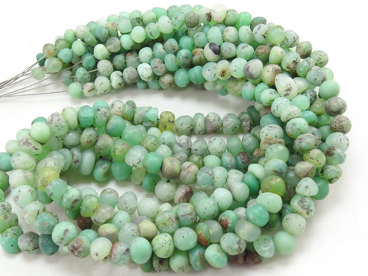 Chrysoprase Smooth Matte Polished Roundel Bead 16Inches Strand Wholesaler Supplies Natural Stone WMB-3