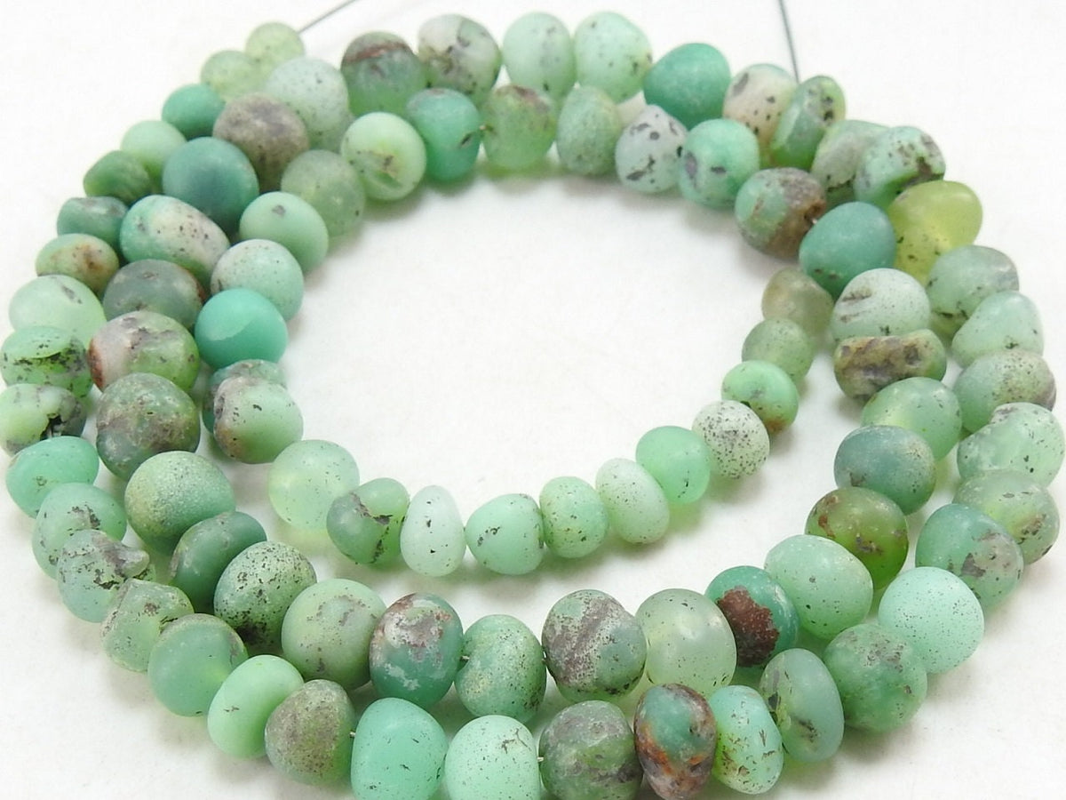 Chrysoprase Smooth Matte Polished Roundel Bead 16Inches Strand Wholesaler Supplies Natural Stone WMB-3