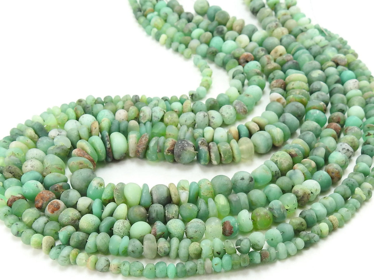 Chrysoprase Smooth Matte Polished Roundel Bead 16Inches Strand Wholesaler Supplies Natural Stone WMB-3