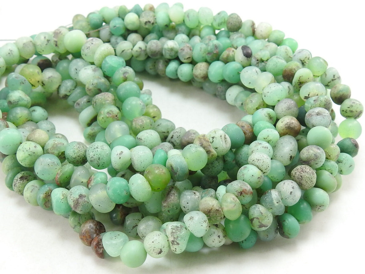 Chrysoprase Smooth Matte Polished Roundel Bead 16Inches Strand Wholesaler Supplies Natural Stone WMB-3