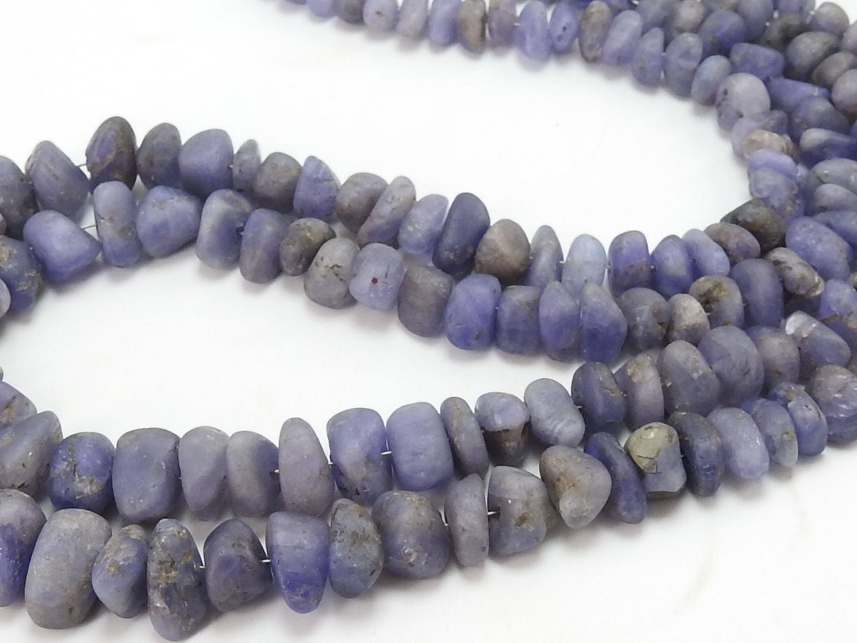 Blue Tanzanite Smooth Matte Polished Irregular Shape Bead 16Inches Strand 5To10MM Handmade Loose Stone For Jewelry Making Natural Stone WB-6