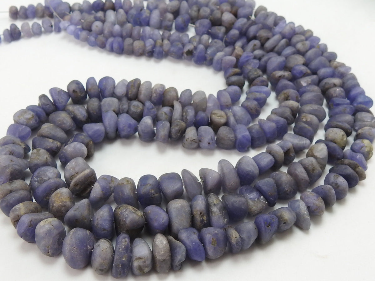 Blue Tanzanite Smooth Matte Polished Irregular Shape Bead 16Inches Strand 5To10MM Handmade Loose Stone For Jewelry Making Natural Stone WB-6