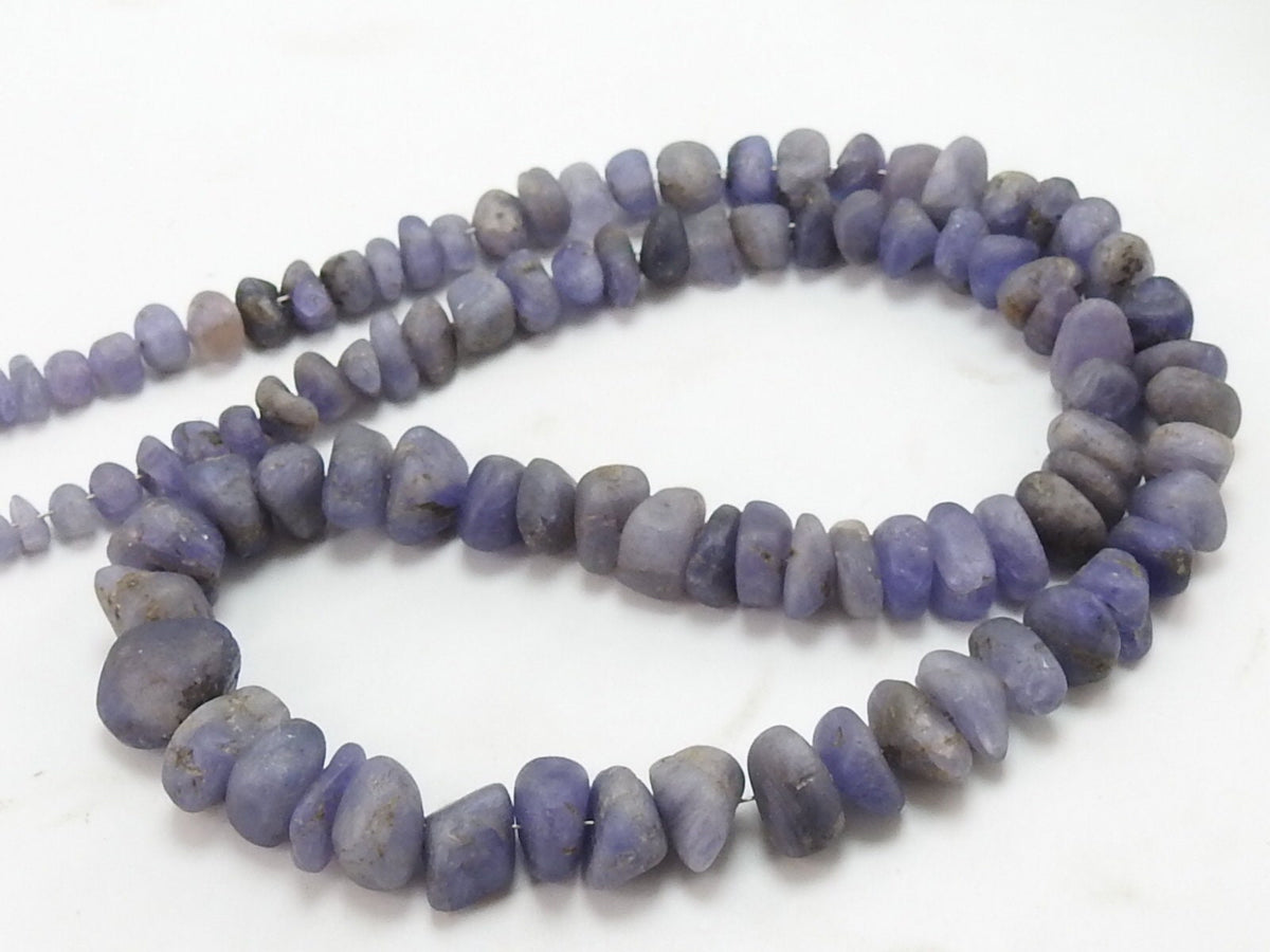 Blue Tanzanite Smooth Matte Polished Irregular Shape Bead 16Inches Strand 5To10MM Handmade Loose Stone For Jewelry Making Natural Stone WB-6