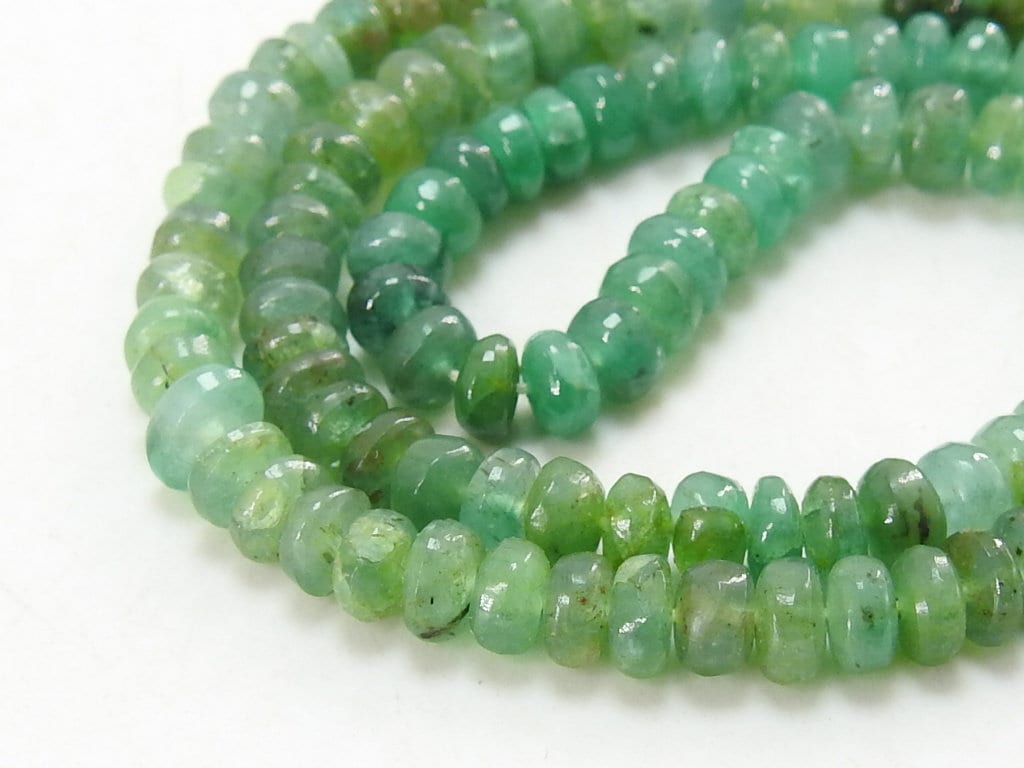 Emerald Smooth Roundel Bead-16Inches Strand-Handmade Loose Gemstone-For Making Jewelry-Natural Stone WB-B7