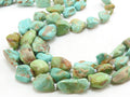 Natural Arizona Turquoise Tumble Beads 8 Inch Strand Polished Rough Raw Mineral Stone R2