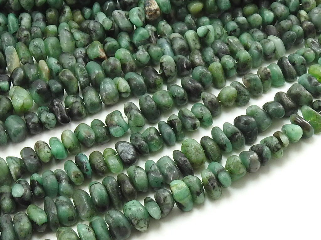 Natural Emerald Smooth Irregular Beads 16 Inch Strand Handmade Loose Gemstone Spacer Bead 5mm 10mm for Jewelry Making Wholesale Supply WB-B7