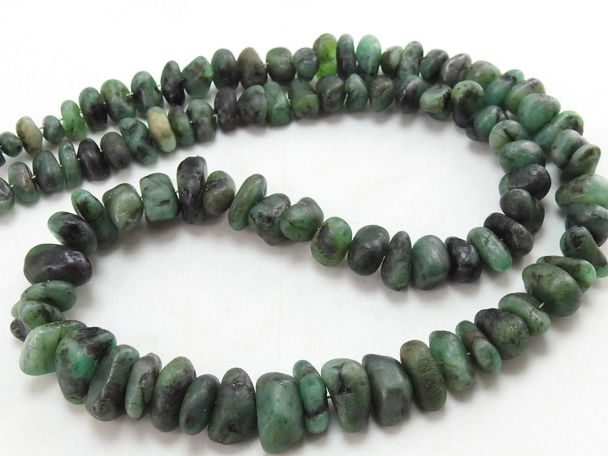 Natural Emerald Smooth Irregular Beads 16 Inch Strand Handmade Loose Gemstone Spacer Bead 5mm 10mm for Jewelry Making Wholesale Supply WB-B7