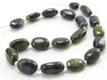 Natural Green Tourmaline Smooth Oval Tumble Beads 10" Strand 10x7-15x9mm Polished Loose Gemstone Jewelry Making Supply TU5