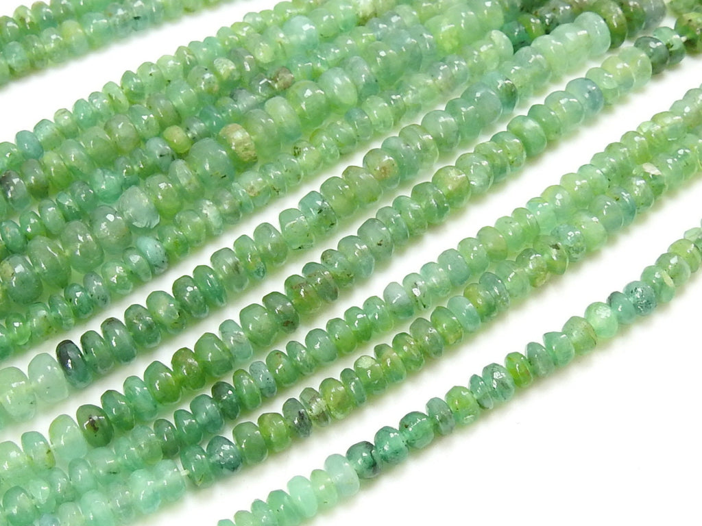 Emerald Smooth Roundel Bead-16Inches Strand-Handmade Loose Gemstone-For Making Jewelry-Natural Stone WB-B7
