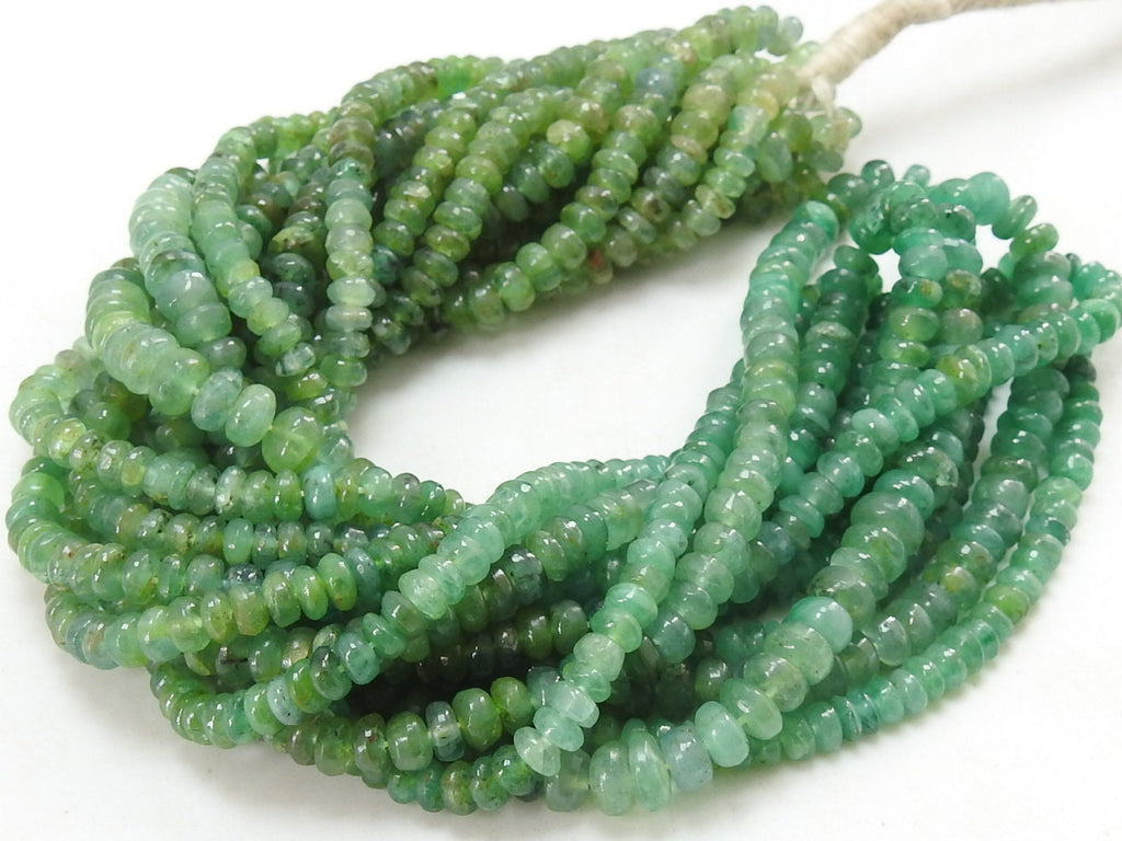 Emerald Smooth Roundel Bead-16Inches Strand-Handmade Loose Gemstone-For Making Jewelry-Natural Stone WB-B7