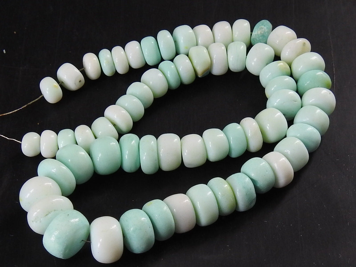 Blue Opal Smooth Roundel Bead 12" Strand 5-10mm New Arrival Wholesale Supplies Gemstone Beads for Jewelry Making W-B8