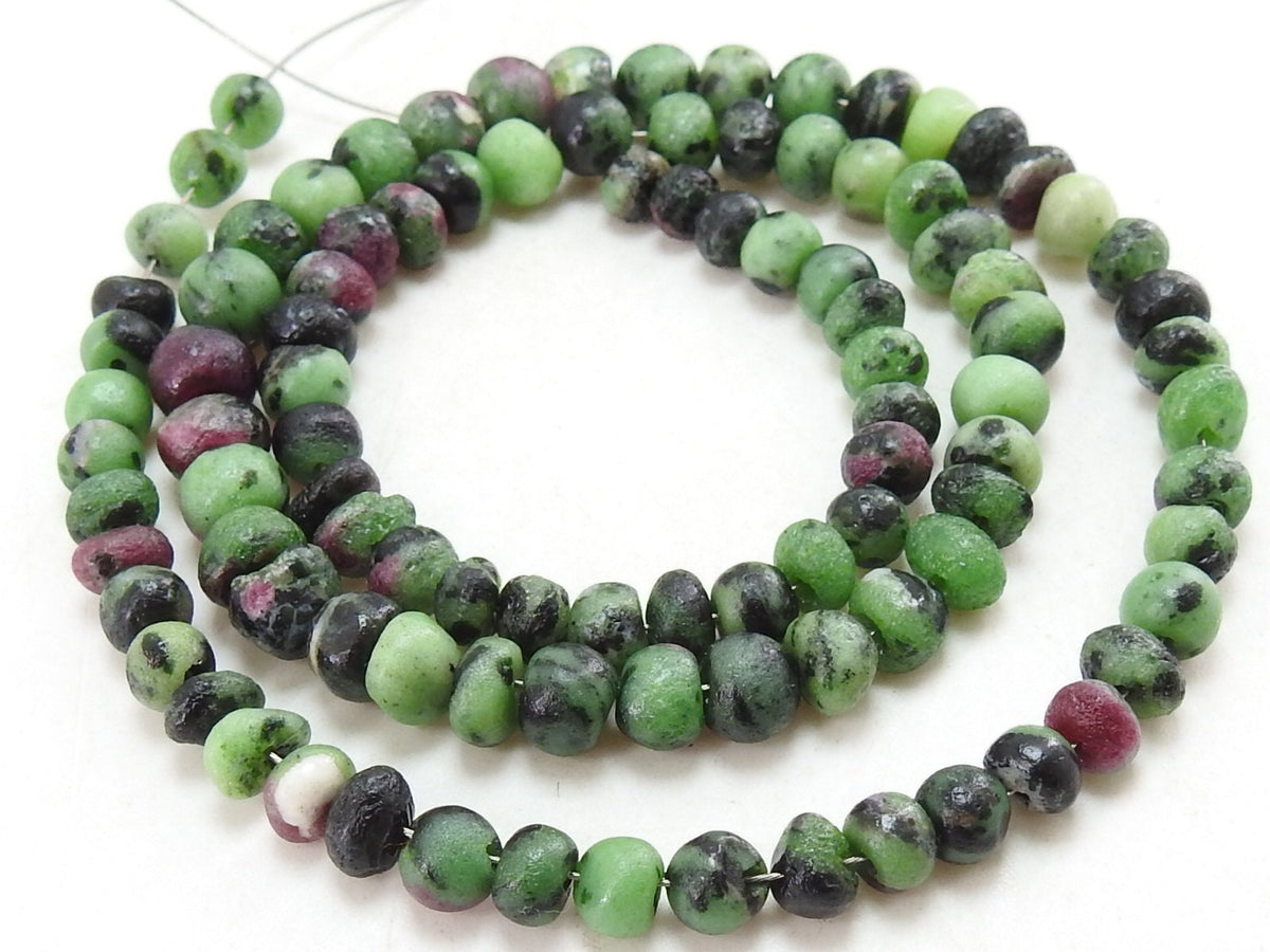 Ruby Zoisite Smooth Roundel Bead 16Inches Strand For Making Jewelry Wholesaler Supplies New Arrival Natural Stone W-B8