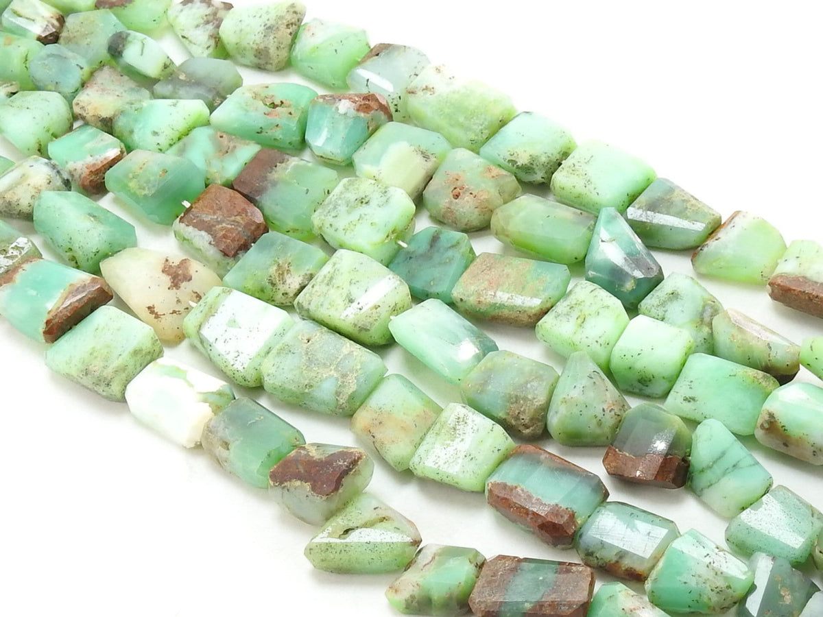 Natural Chrysoprase Faceted Tumble Nugget Beads, 14 Inches Strand 12X10 To 19X14MM, New Arrival Loose Gemstone, Wholesale Jewelry Supply