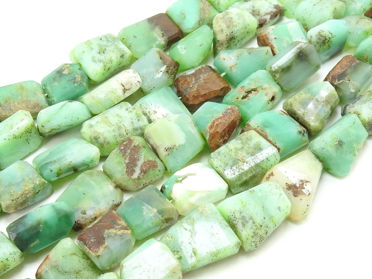 Natural Chrysoprase Faceted Tumble Nugget Beads, 14 Inches Strand 12X10 To 19X14MM, New Arrival Loose Gemstone, Wholesale Jewelry Supply