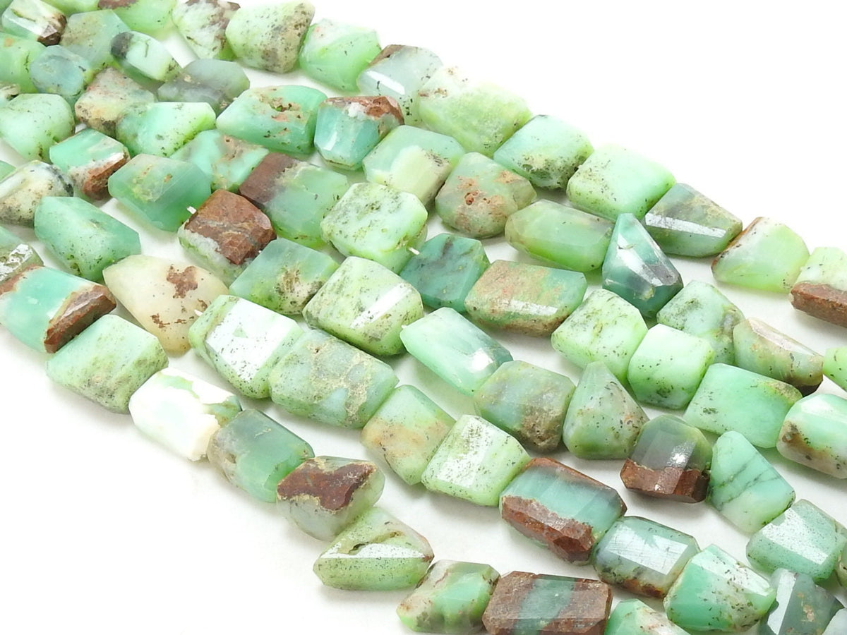 Natural Chrysoprase Faceted Tumble Nugget Beads, 14 Inches Strand 12X10 To 19X14MM, New Arrival Loose Gemstone, Wholesale Jewelry Supply