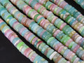 Peruvian Opal Bead-Smooth Polished-Tire Coin Button Wheel-16Inches Strand 8MM Approx-Wholesaler Supplies-New Arrival MS-T2