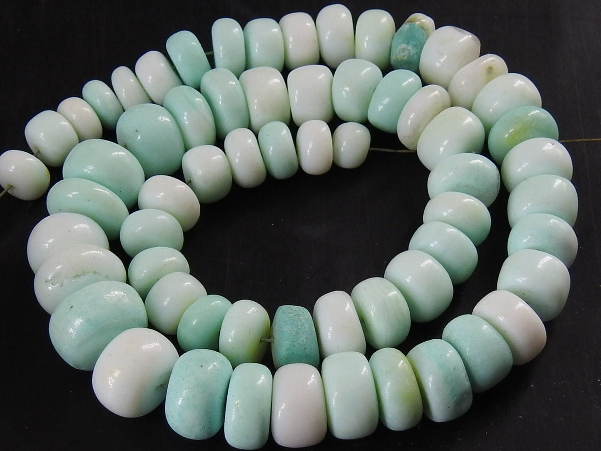 Blue Opal Smooth Roundel Bead 12" Strand 5-10mm New Arrival Wholesale Supplies Gemstone Beads for Jewelry Making W-B8