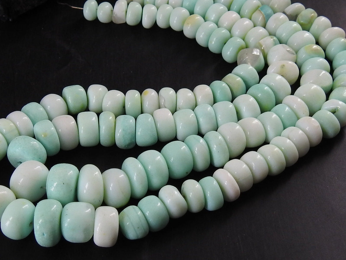 Blue Opal Smooth Roundel Bead 12" Strand 5-10mm New Arrival Wholesale Supplies Gemstone Beads for Jewelry Making W-B8