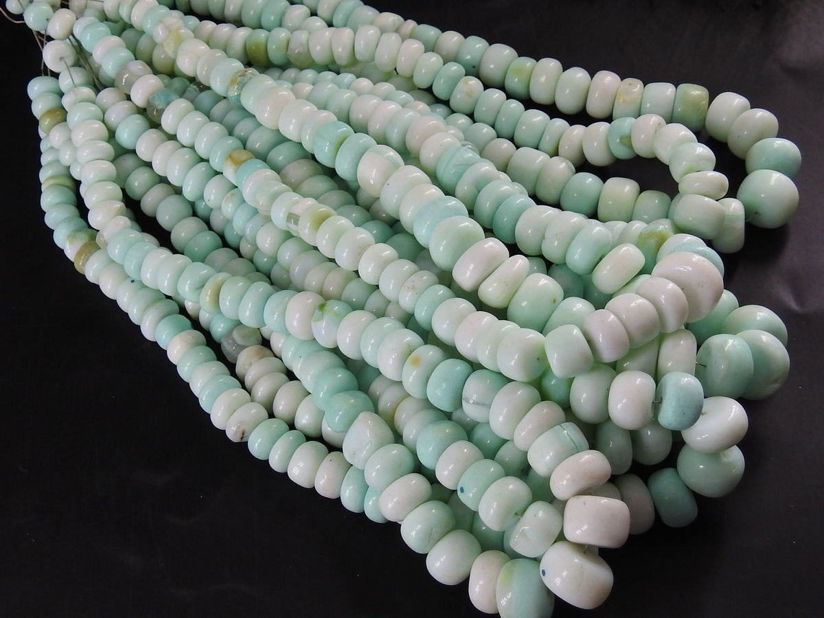 Blue Opal Smooth Roundel Bead 12" Strand 5-10mm New Arrival Wholesale Supplies Gemstone Beads for Jewelry Making W-B8