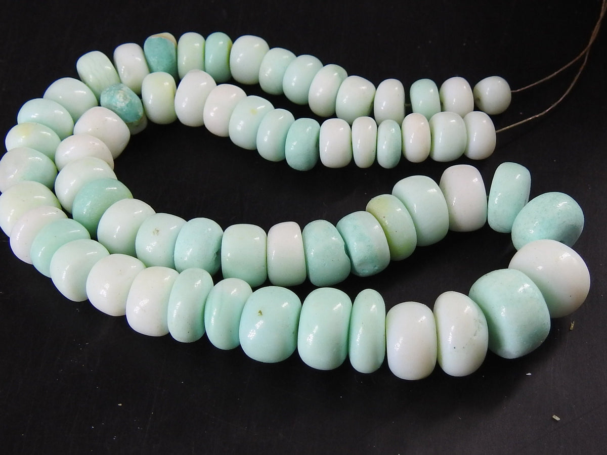 Blue Opal Smooth Roundel Bead 12" Strand 5-10mm New Arrival Wholesale Supplies Gemstone Beads for Jewelry Making W-B8