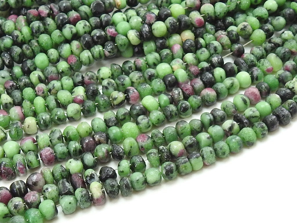 Ruby Zoisite Smooth Roundel Bead 16Inches Strand For Making Jewelry Wholesaler Supplies New Arrival Natural Stone W-B8