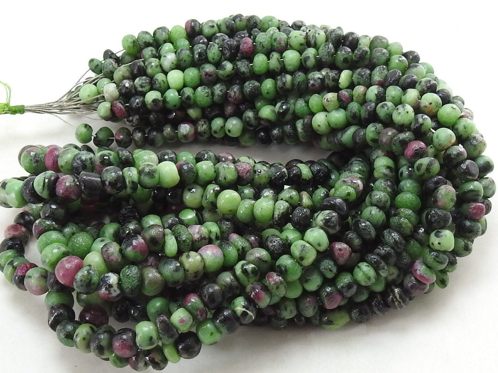 Ruby Zoisite Smooth Roundel Bead 16Inches Strand For Making Jewelry Wholesaler Supplies New Arrival Natural Stone W-B8