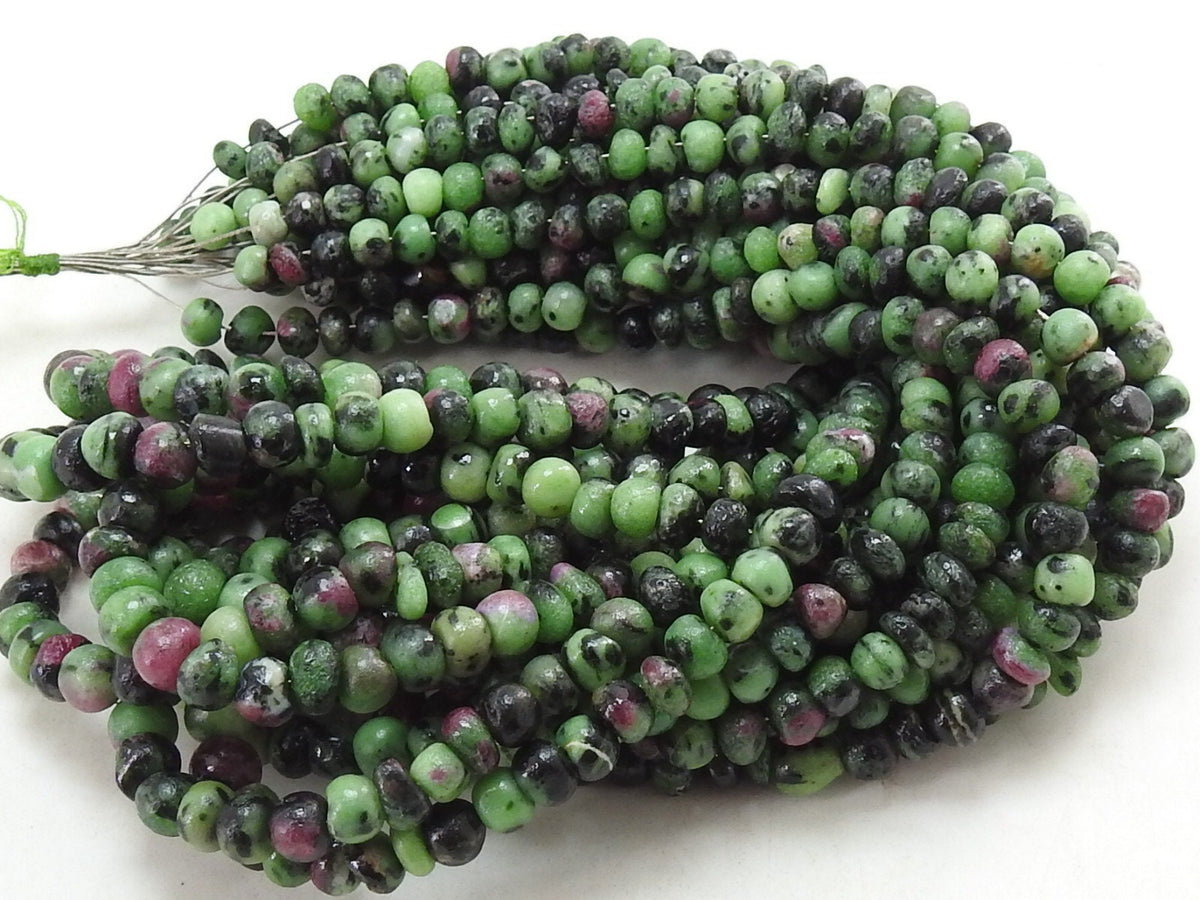 Ruby Zoisite Smooth Roundel Bead 16Inches Strand For Making Jewelry Wholesaler Supplies New Arrival Natural Stone W-B8