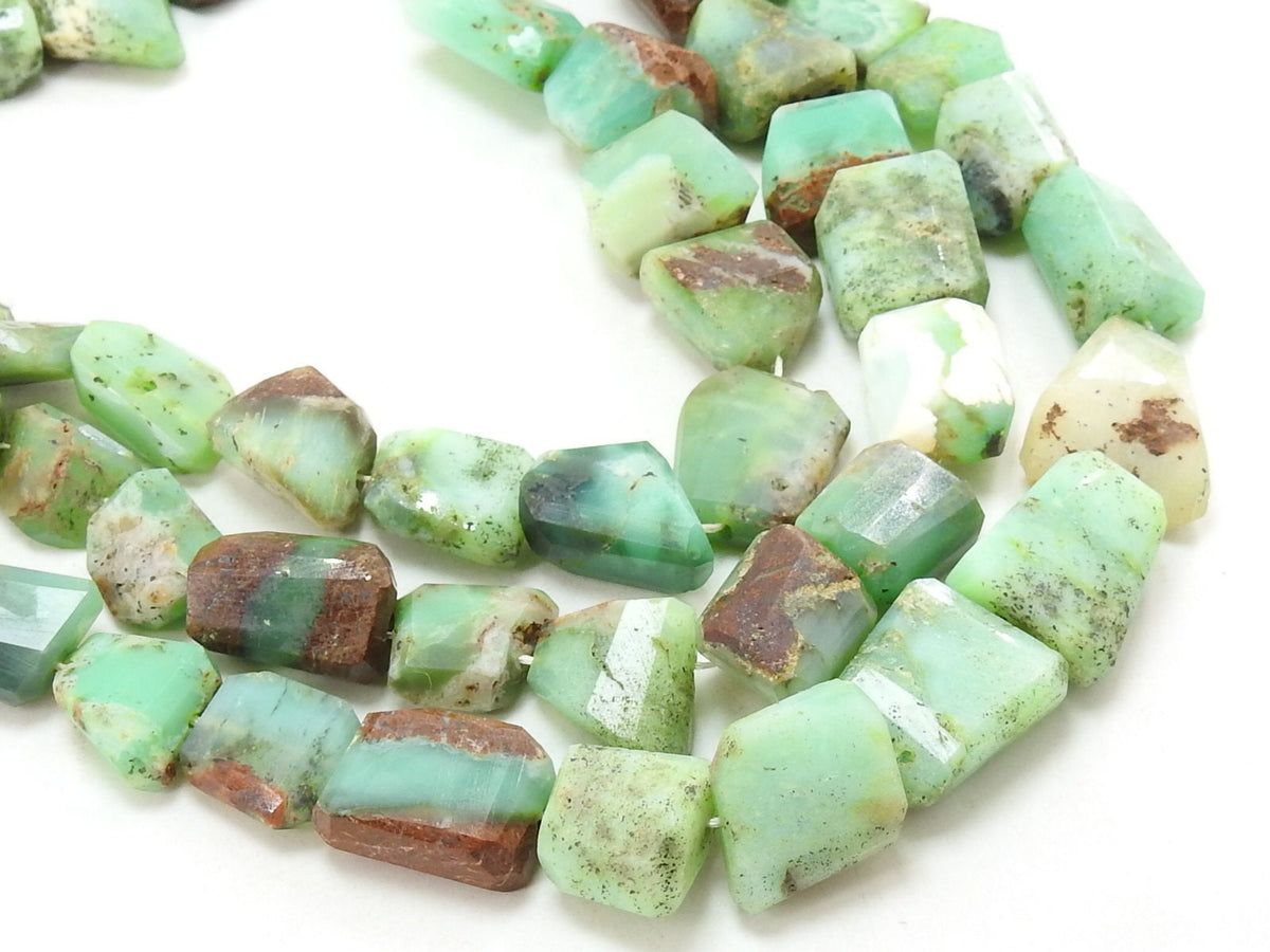 Natural Chrysoprase Faceted Tumble Nugget Beads, 14 Inches Strand 12X10 To 19X14MM, New Arrival Loose Gemstone, Wholesale Jewelry Supply