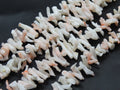 Natural White Coral Stick Strand 16 Inches 8x2-15x2mm Wholesale | Polished Rough Branch Beads For Jewelry Making Supplies | New Arrival