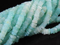 Natural Blue Opal Heishe Square Cushion Beads, Multi Shaded Smooth Polished 16 Inch Strand 6-7mm, Wholesale Gemstone Jewelry Supplies MS-H1