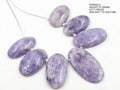 Natural Lepidolite Smooth Cabochon Briolette Beads, Fancy Shape Gemstone Supplies For Jewelry Making