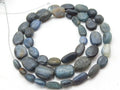 Natural Blue Kyanite Matte Polished Smooth Oval Shape Tumble Bead 16Inches 7x3To14x9mm Wholesaler Supplies Genuine Gemstone Loose Strand TU1