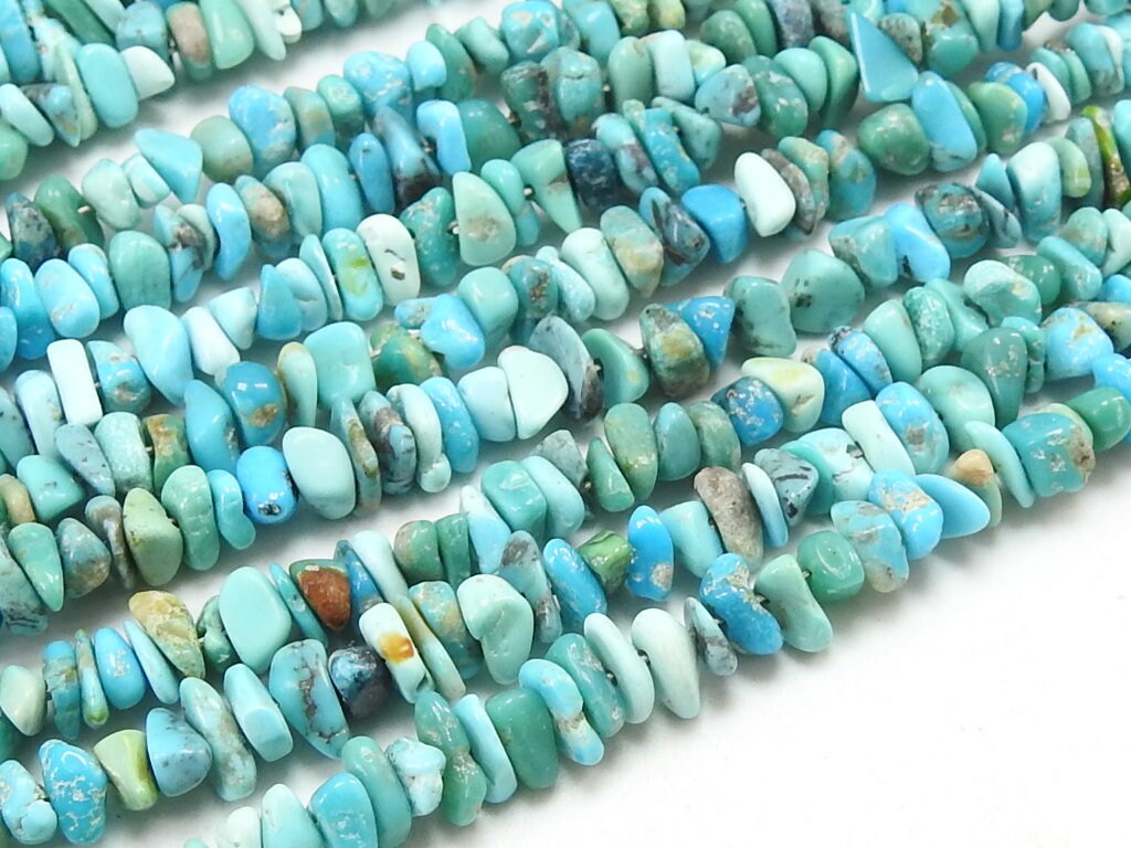 Arizona Turquoise Polished Rough Bead 16InchStrand 2-5MM Approx Wholesaler Supplies Natural Stone RB6